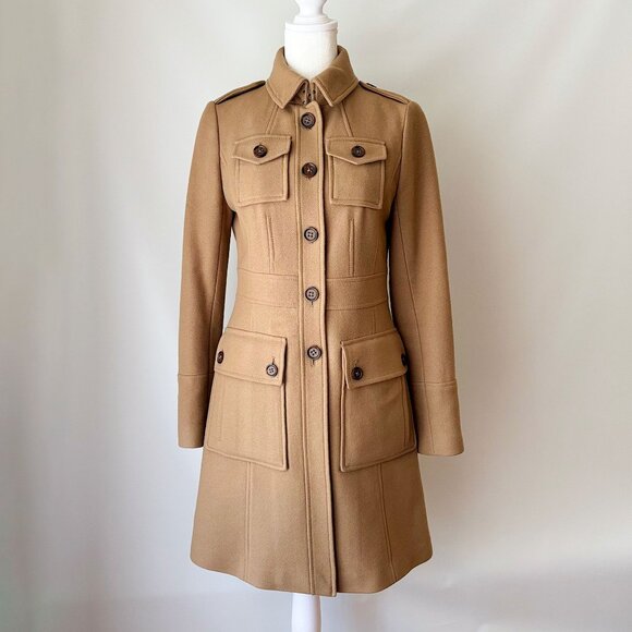 Banana Republic Military Long Camel Wool Coat - Picture 3 of 16